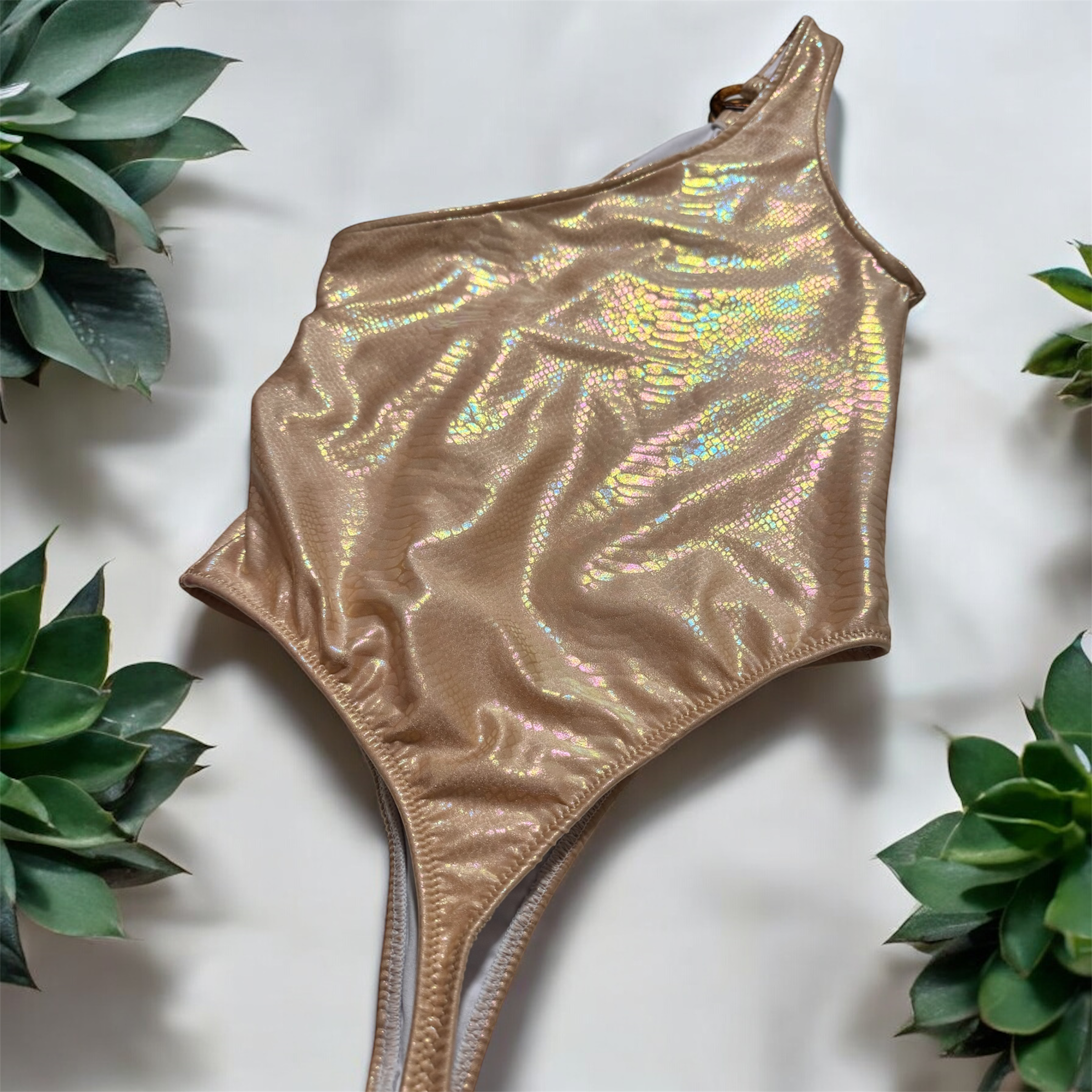 Beige snake body swimsuit