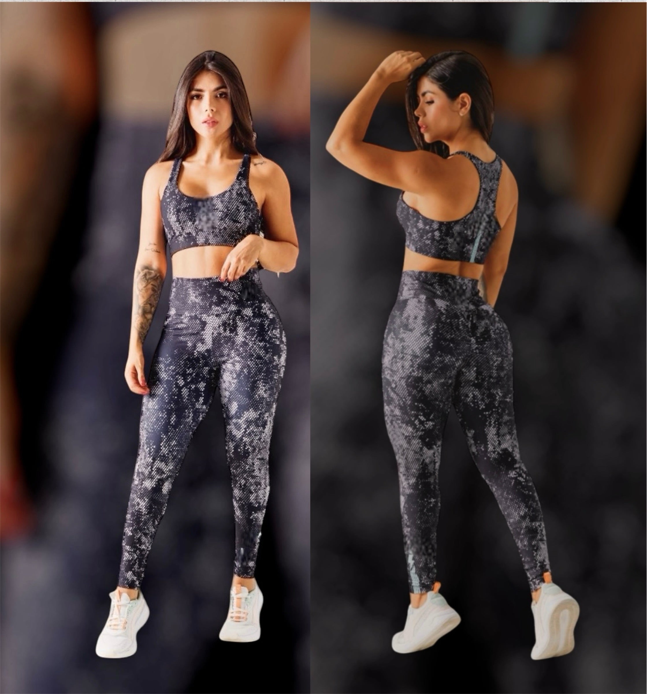 Sport Set Matrix black- legging and top