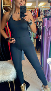 Yoga jumpsuit crossed