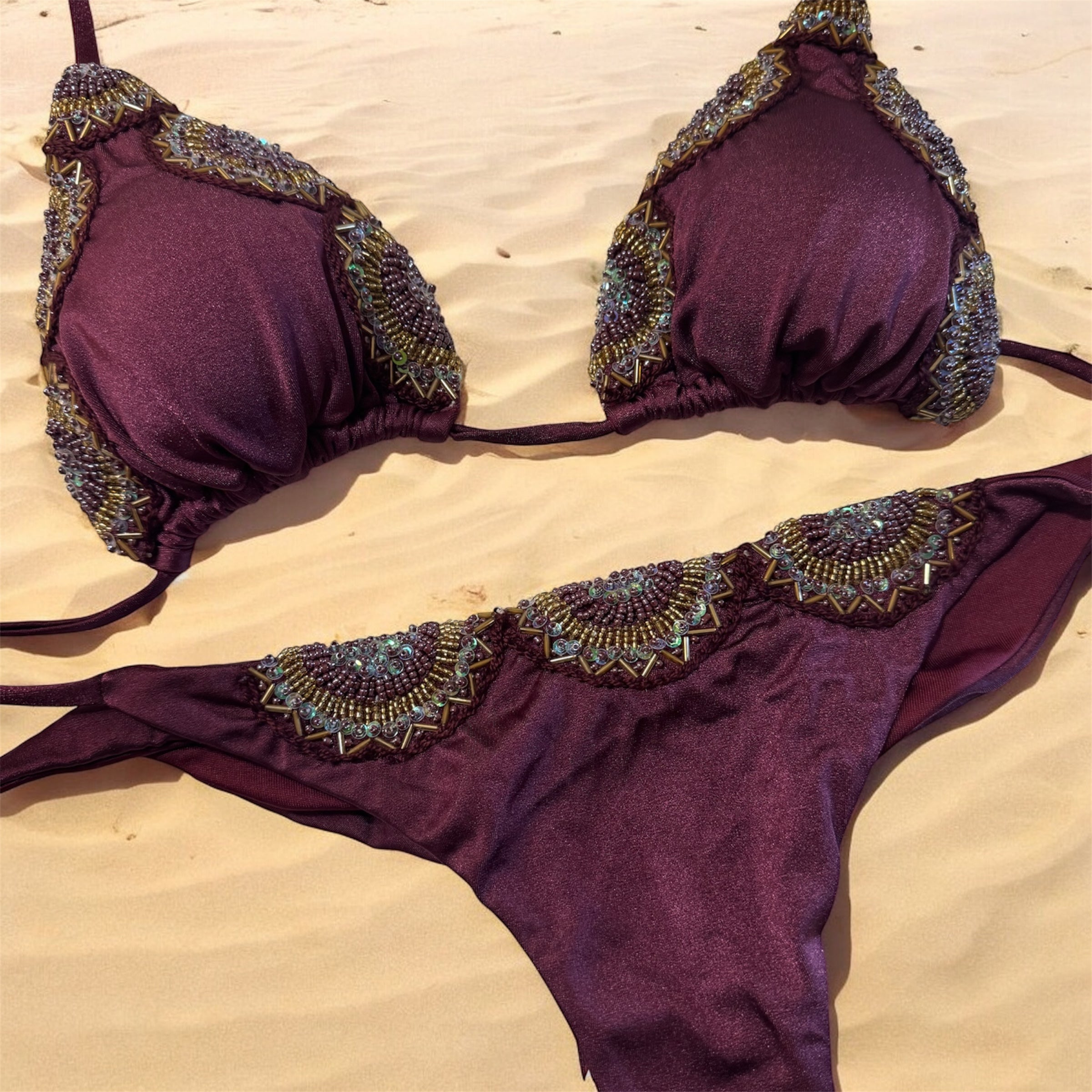 Flowers deco-bikini swimwear