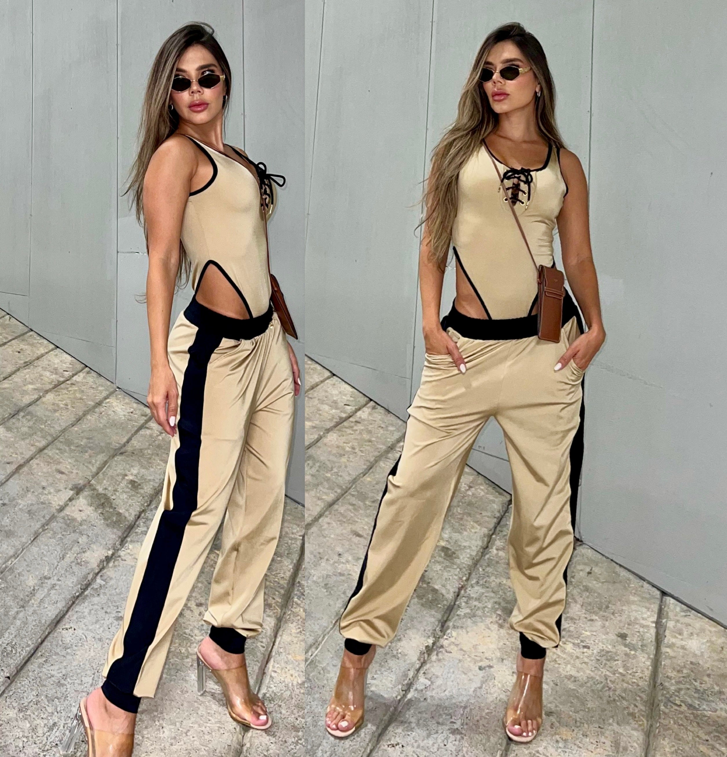 Fashion Powers Set - (high-cut bodysuit and pant)