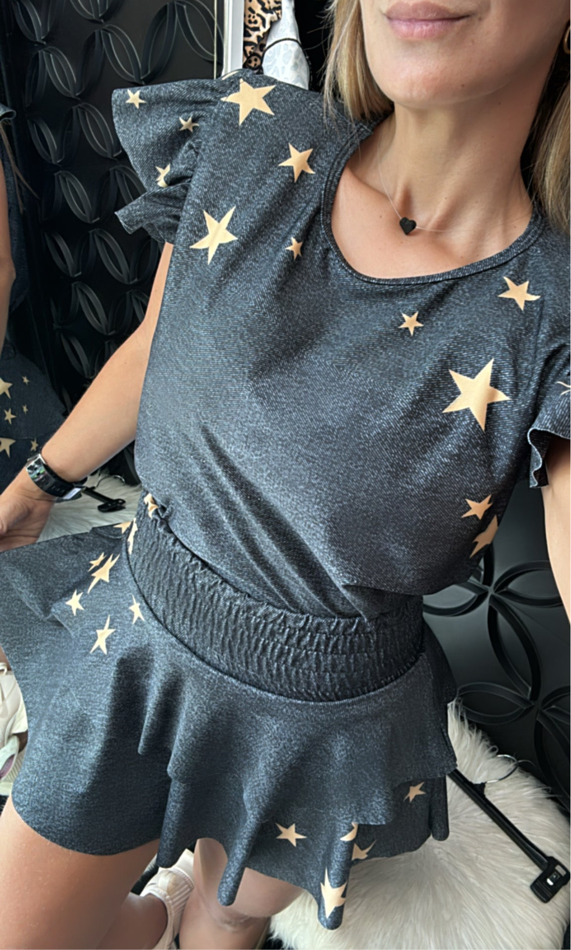 Set skirt stars with t-shirt ruffled