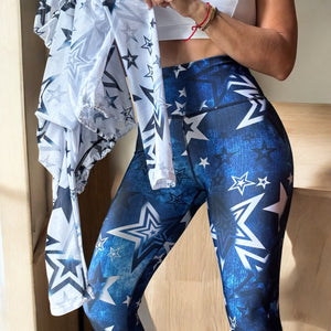 Sports Set blue Navy and white with stars - 2 pieces