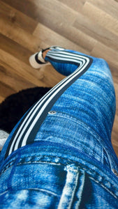 Legging Jeans with sport stripes
