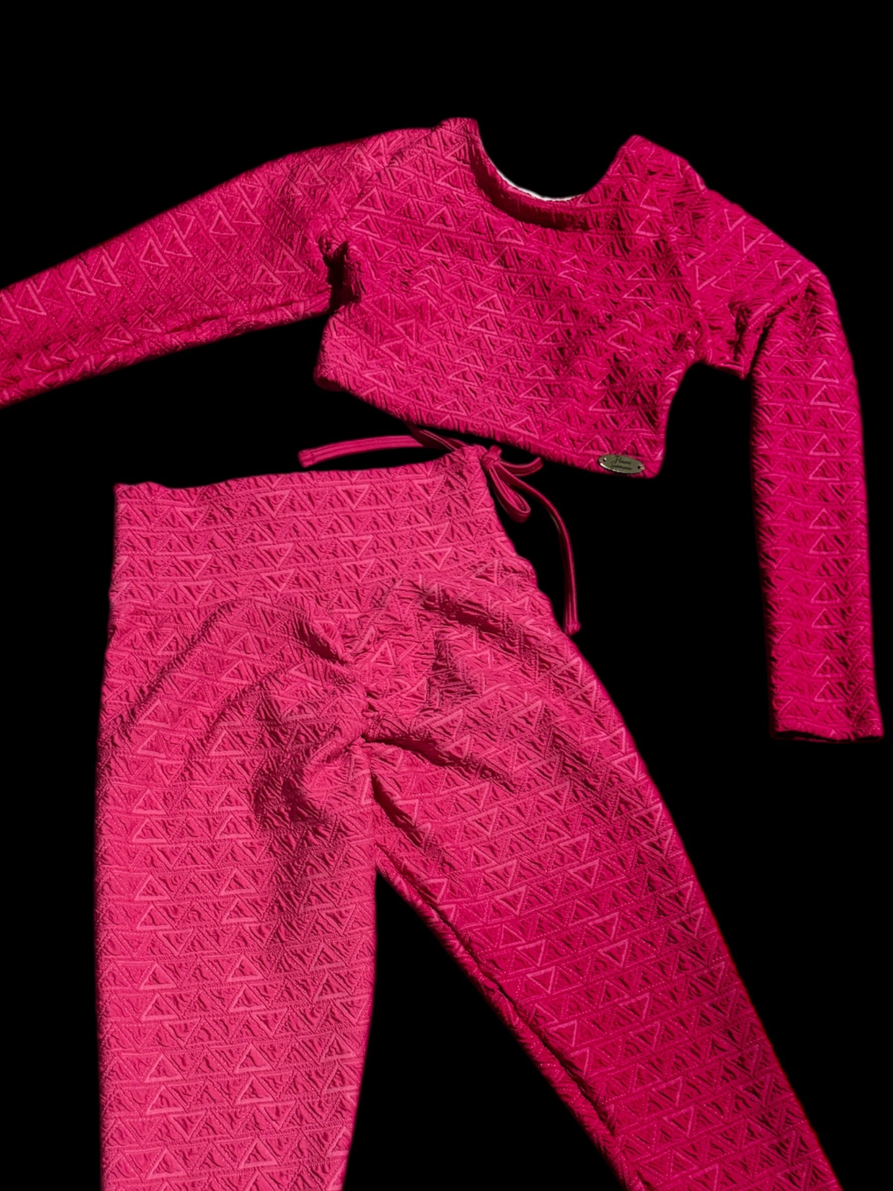 Sport Set Hot Pink fabric panal textured
