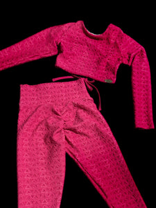 Sport Set Hot Pink fabric panal textured