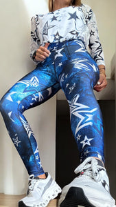 Sports Set blue Navy and white with stars - 2 pieces