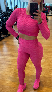 Sport Set Hot Pink fabric panal textured