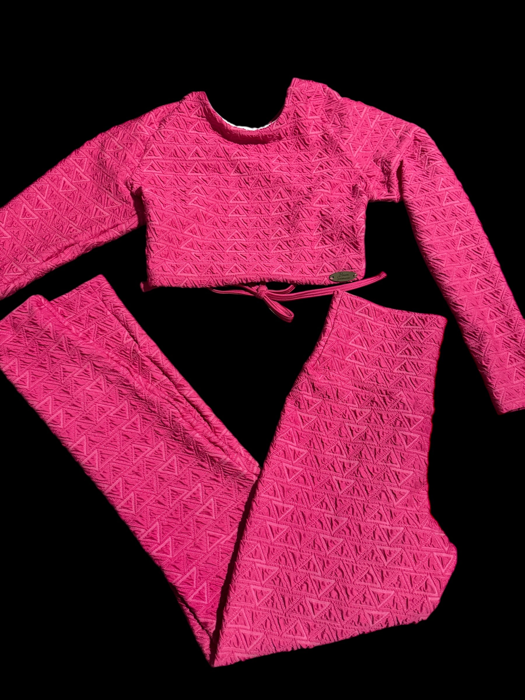 Sport Set Hot Pink fabric panal textured