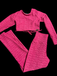 Sport Set Hot Pink fabric panal textured