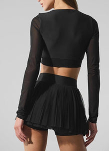 Long sleeve Mesh crop top power
