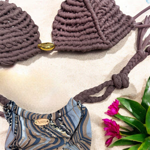 Bikini macramé Nude braided swimwear