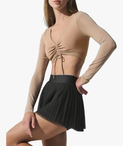 Long sleeve Mesh crop top power
