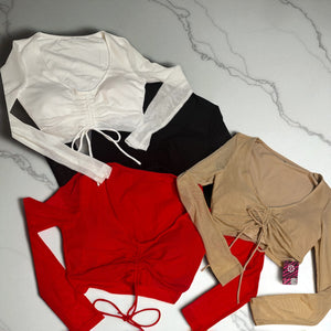 Long sleeve Mesh crop top power