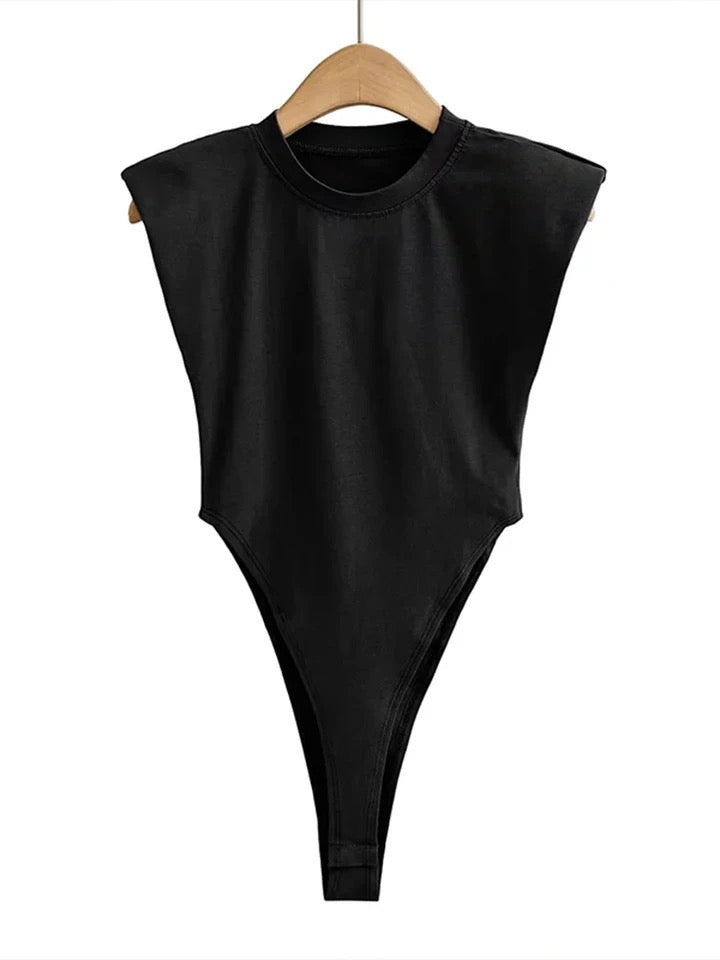 Bodysuit high with shoulder pads