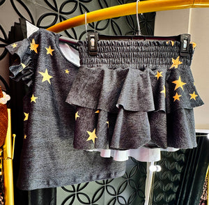 Set skirt stars with t-shirt ruffled