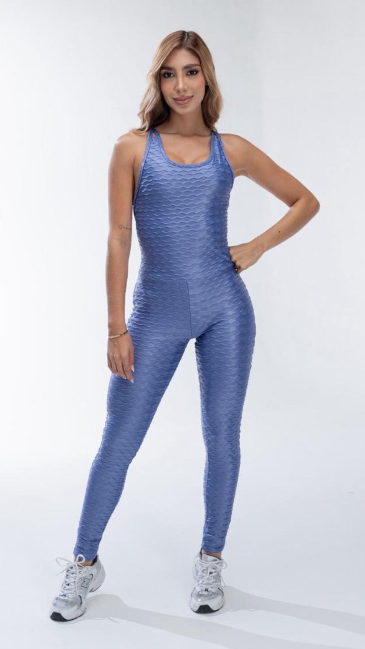 Textured glossy  Jumpsuit cross