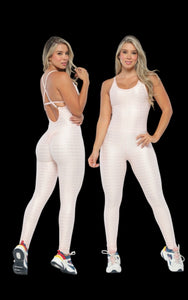 Textured glossy  Jumpsuit cross