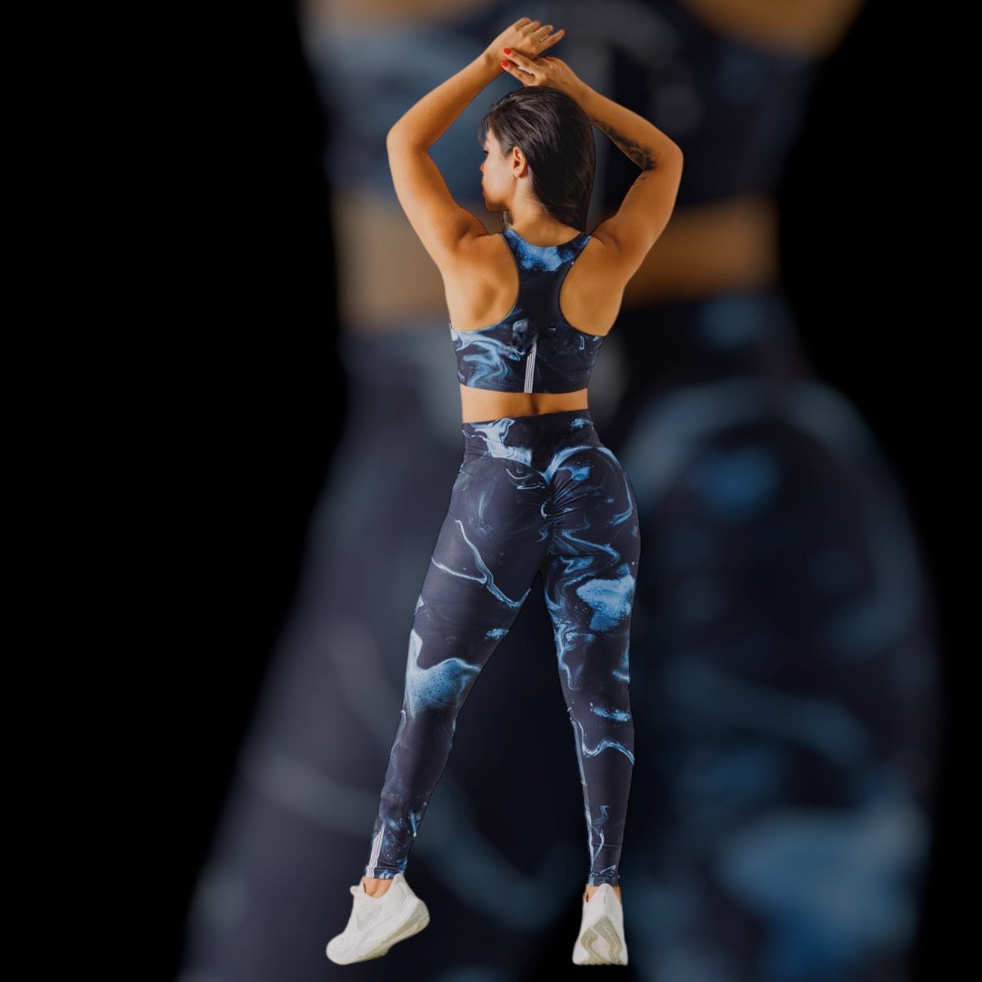 Sport Set blue dyed print