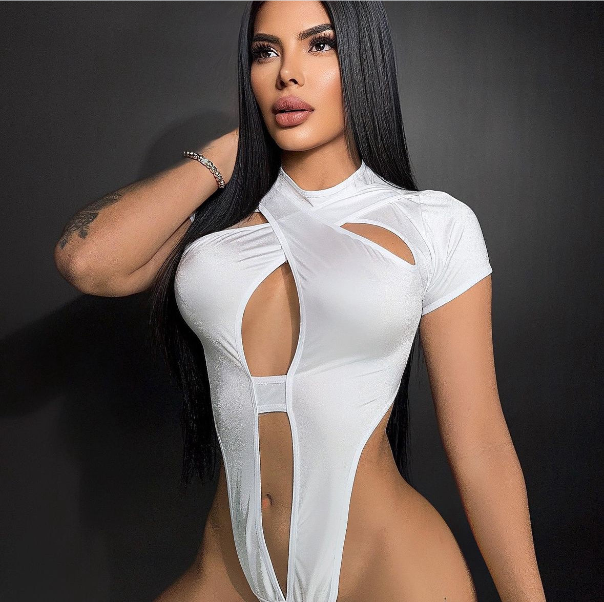 Strappy sexy bodysuit