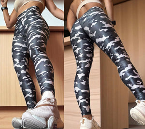 Military basic legging effect leather