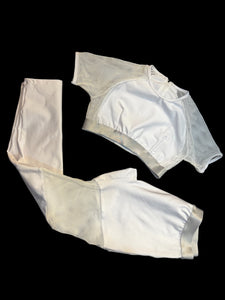 Sports Set White supplex with hollow mesh