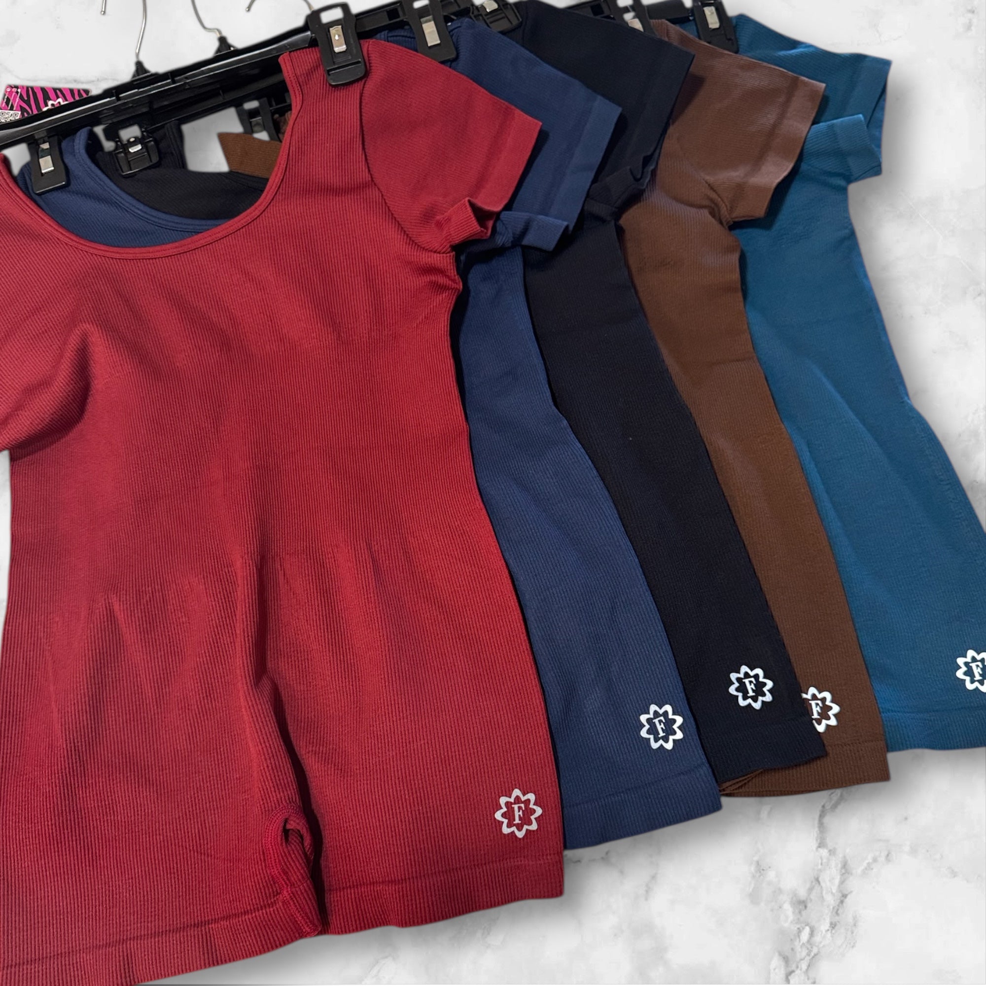 Jumpsuits Short ribbed -yoga fit