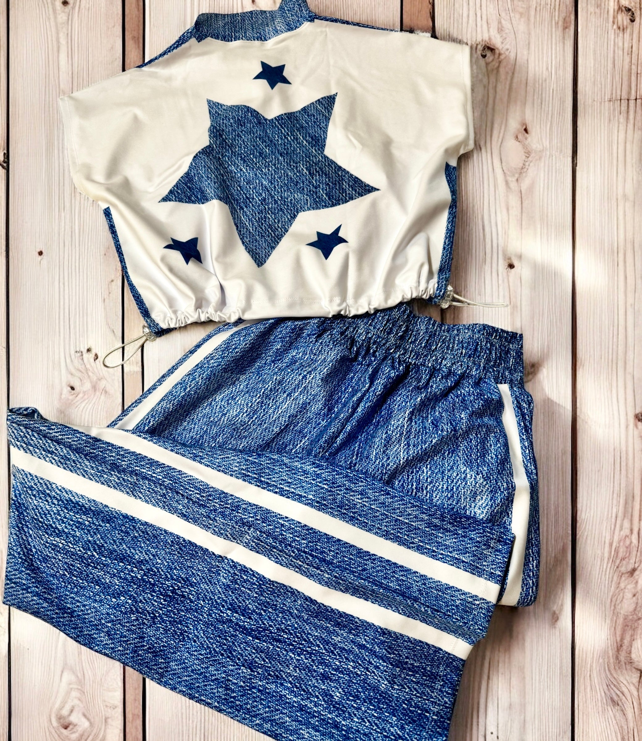 Fashion Set Pant jeans blue effect and Jacket