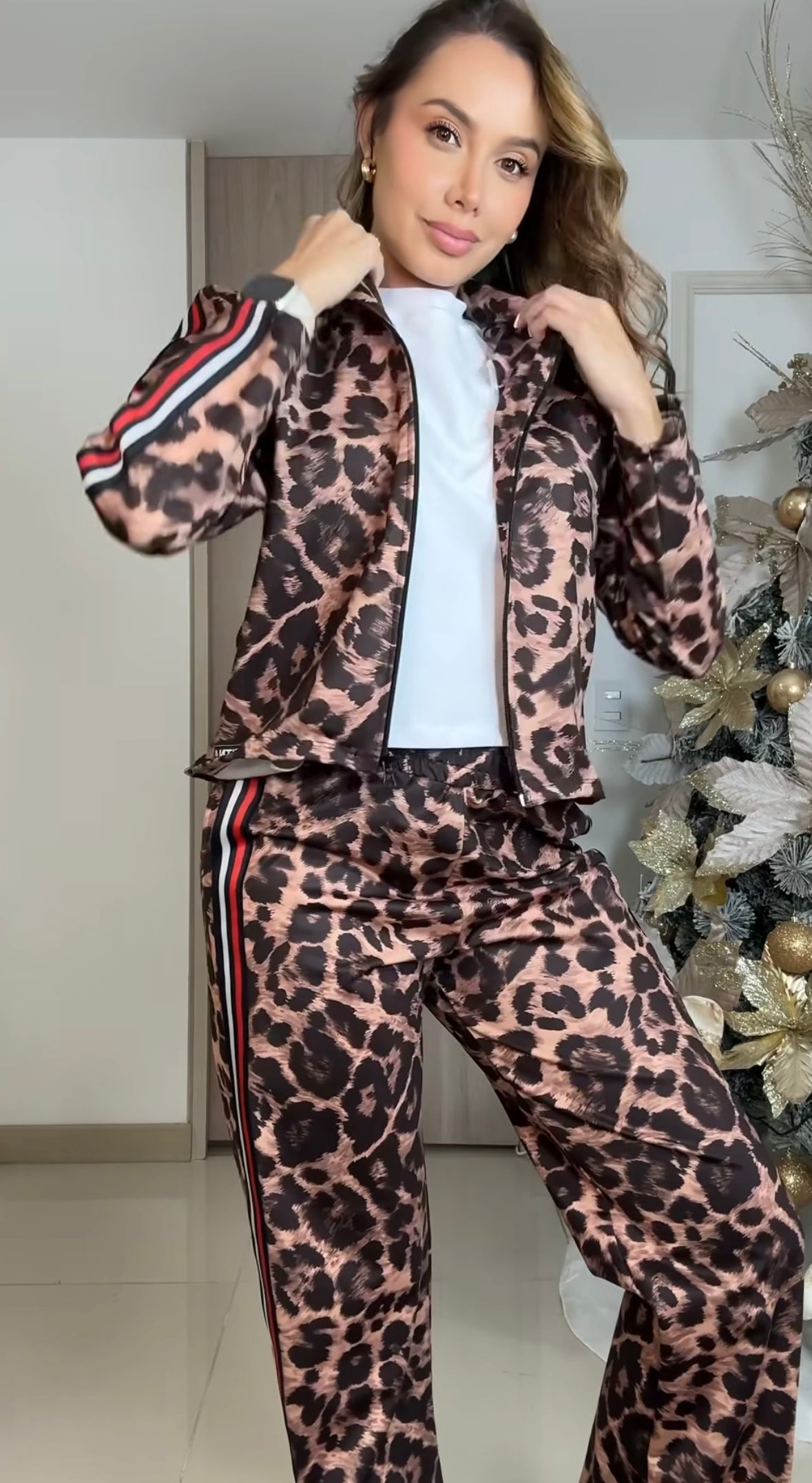 Fashion Set Leopard Pant with jacket- Micro