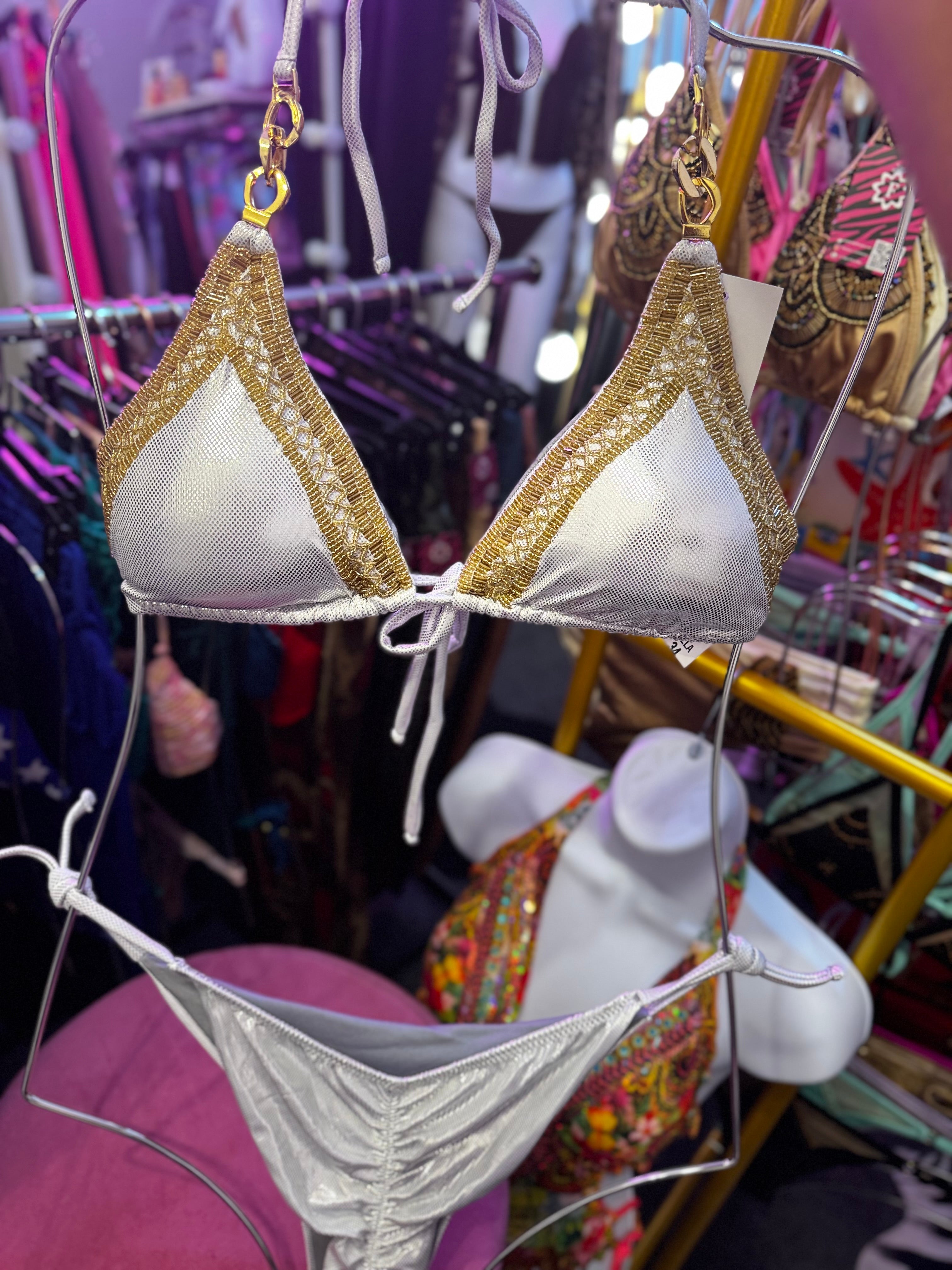 Silver bikini deco gold Swimwear