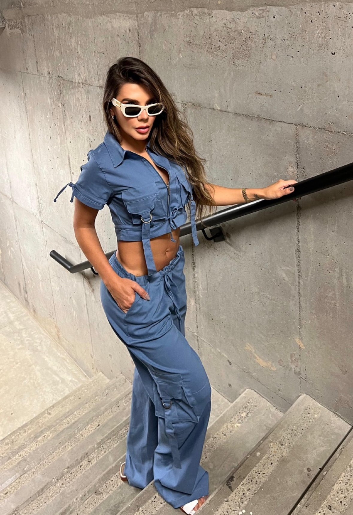 Fashion Set blue Pant and Jacket