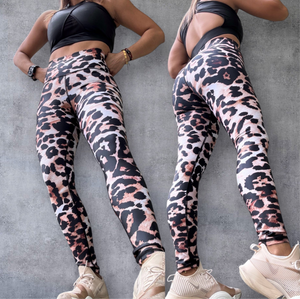 Leopard legging glossy básic