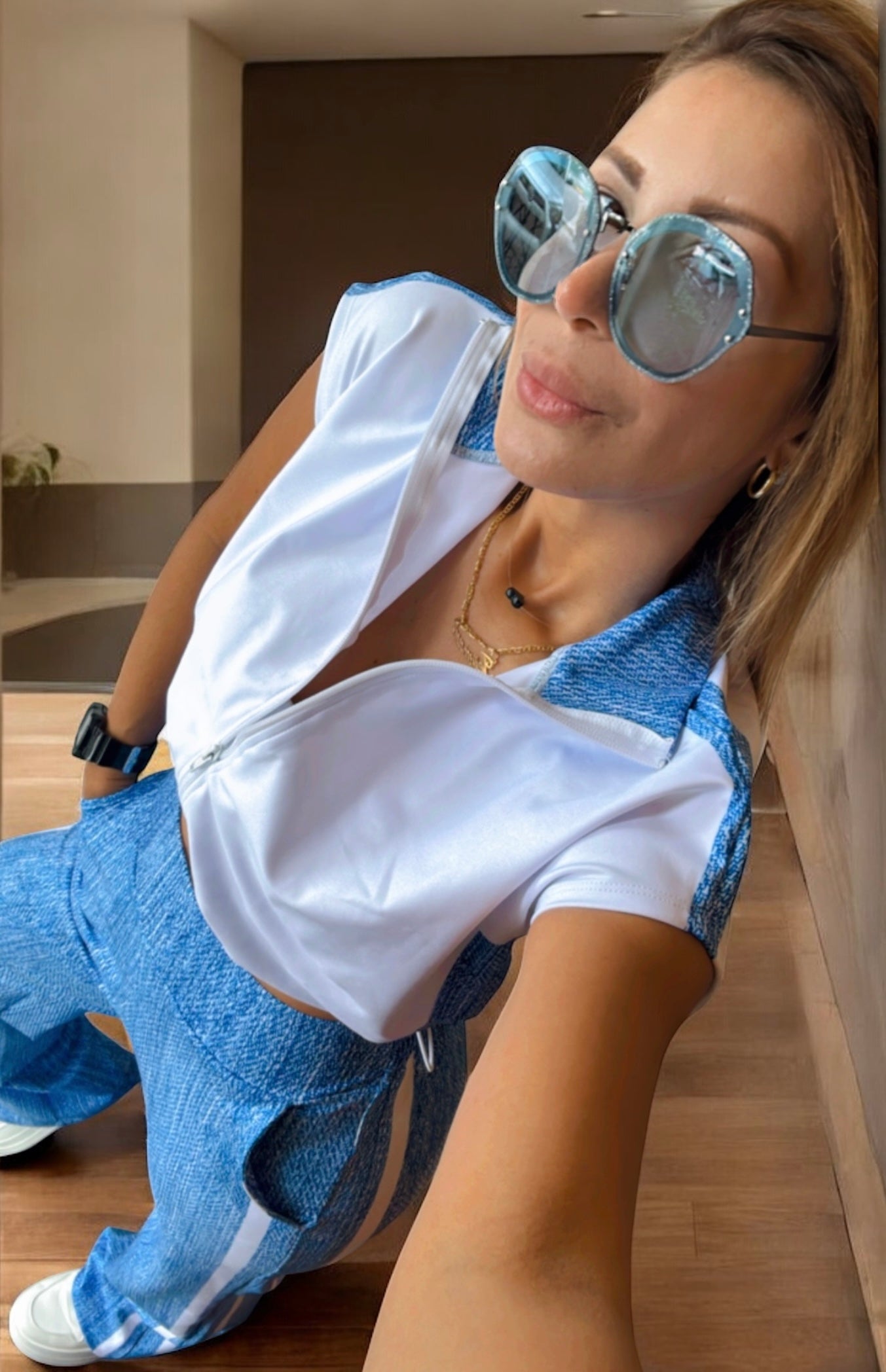 Fashion Set Pant jeans blue effect and Jacket