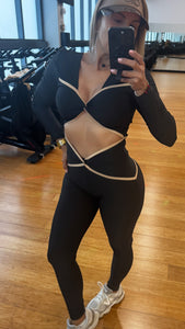 Jumpsuit black supplex fashion