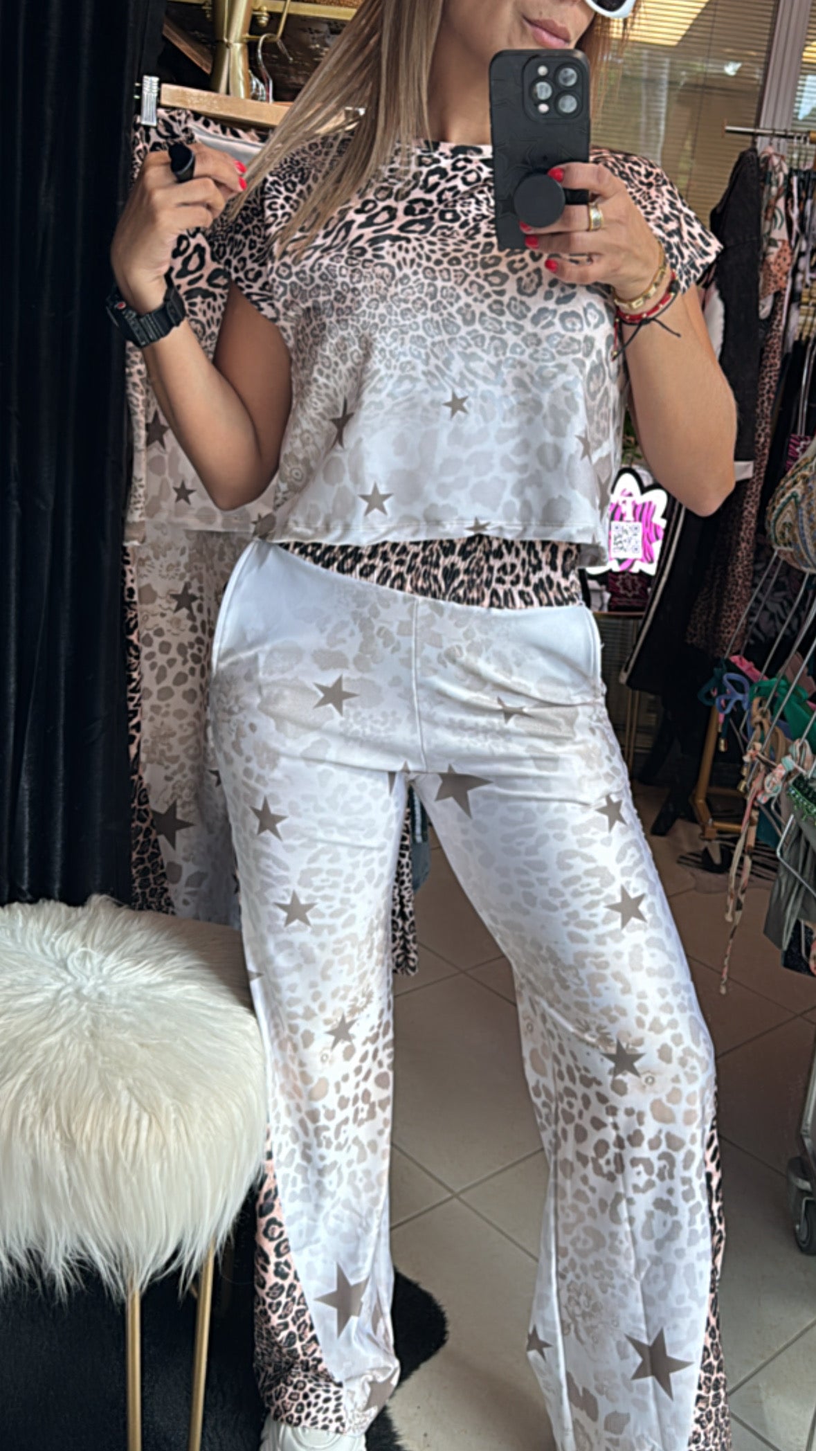 Leopard Stars Set viajero -T-shirt and pant