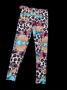 Legging Supplex leopard print mint