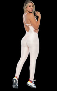 Textured glossy  Jumpsuit cross