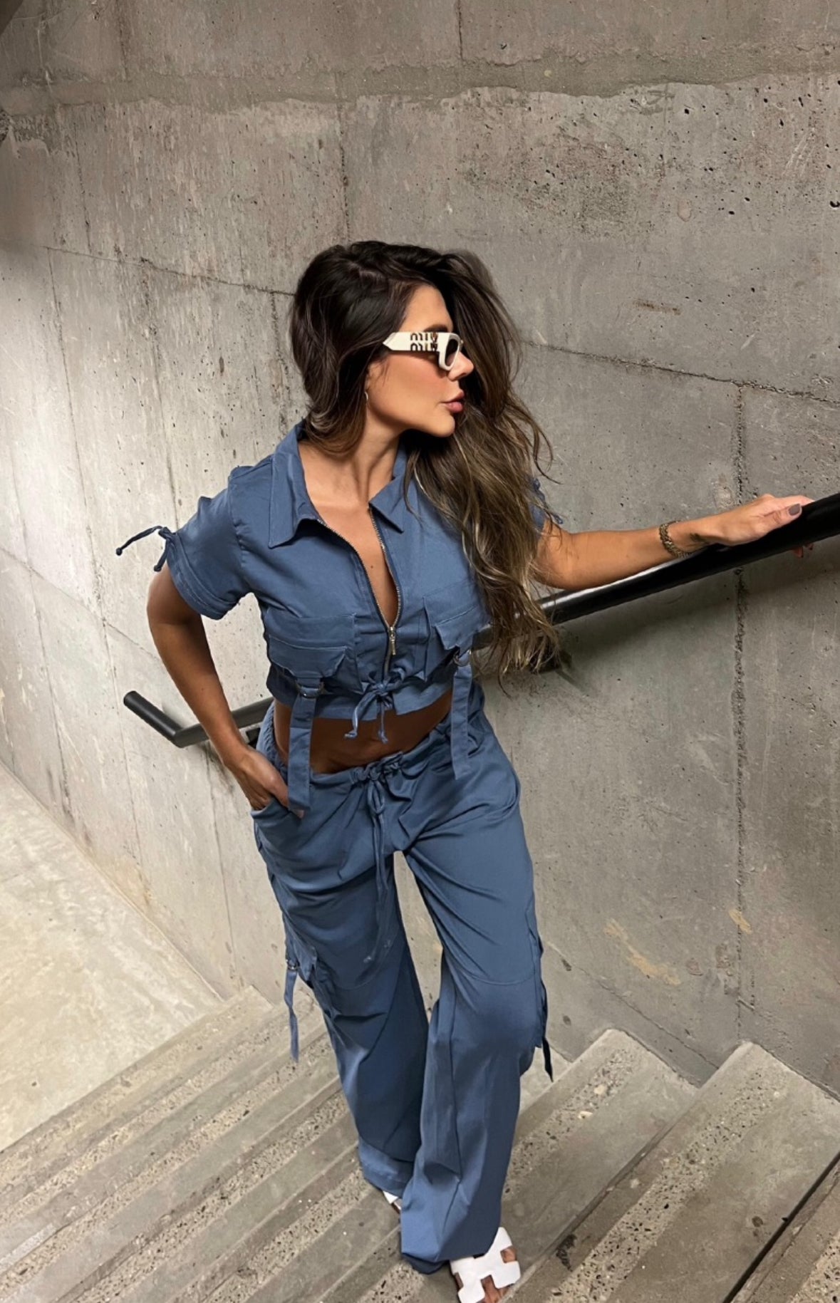 Fashion Set blue Pant and Jacket