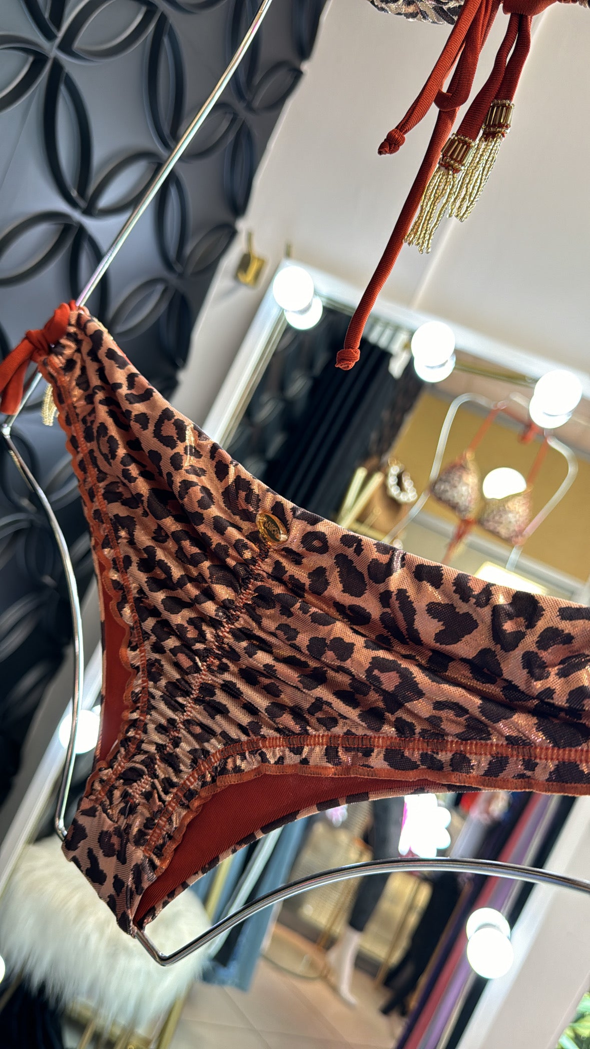 Leopard Brown swimwear- Medium