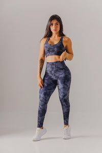 Sport set Gray tie dye supplex - legging and top