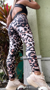 Leopard legging glossy básic