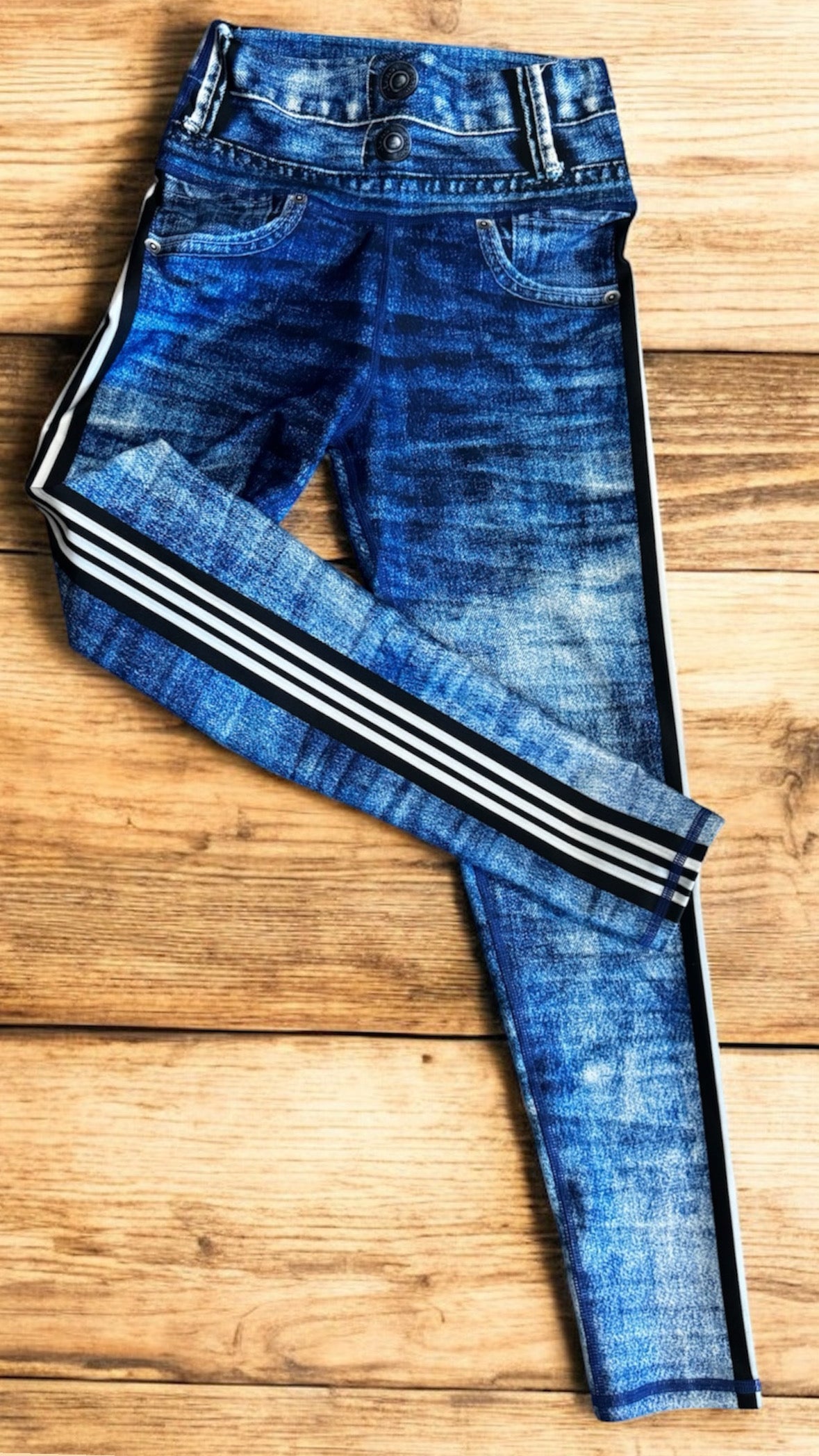 Legging Jeans with sport stripes