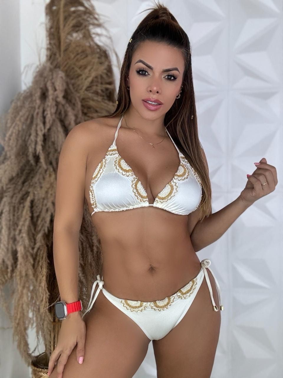 Flowers deco-bikini swimwear
