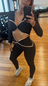 Jumpsuit black supplex fashion