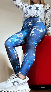 Sports Set blue Navy and white with stars - 2 pieces