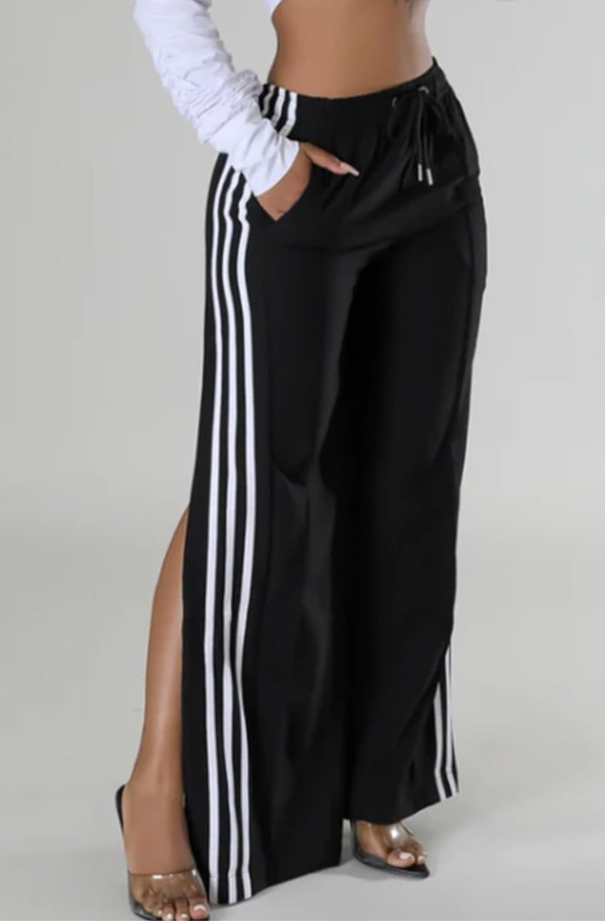 Sport Mono fashion white side stripes details