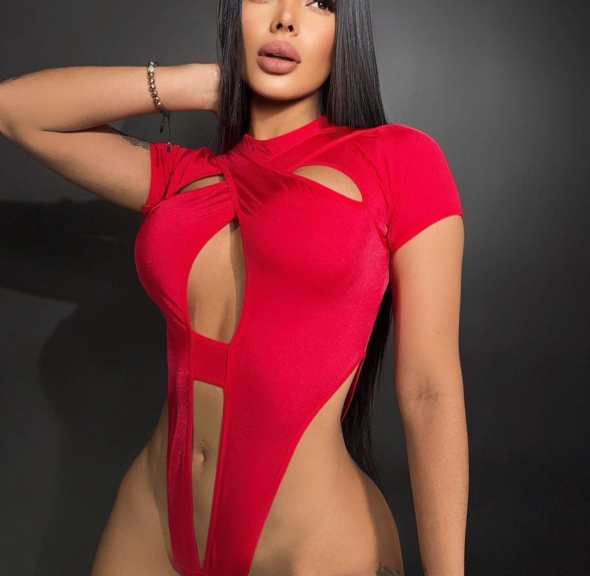 Strappy sexy bodysuit