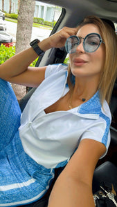 Fashion Set Pant jeans blue effect and Jacket
