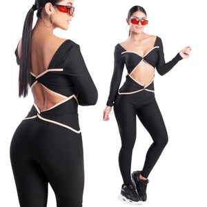 Jumpsuit black supplex fashion