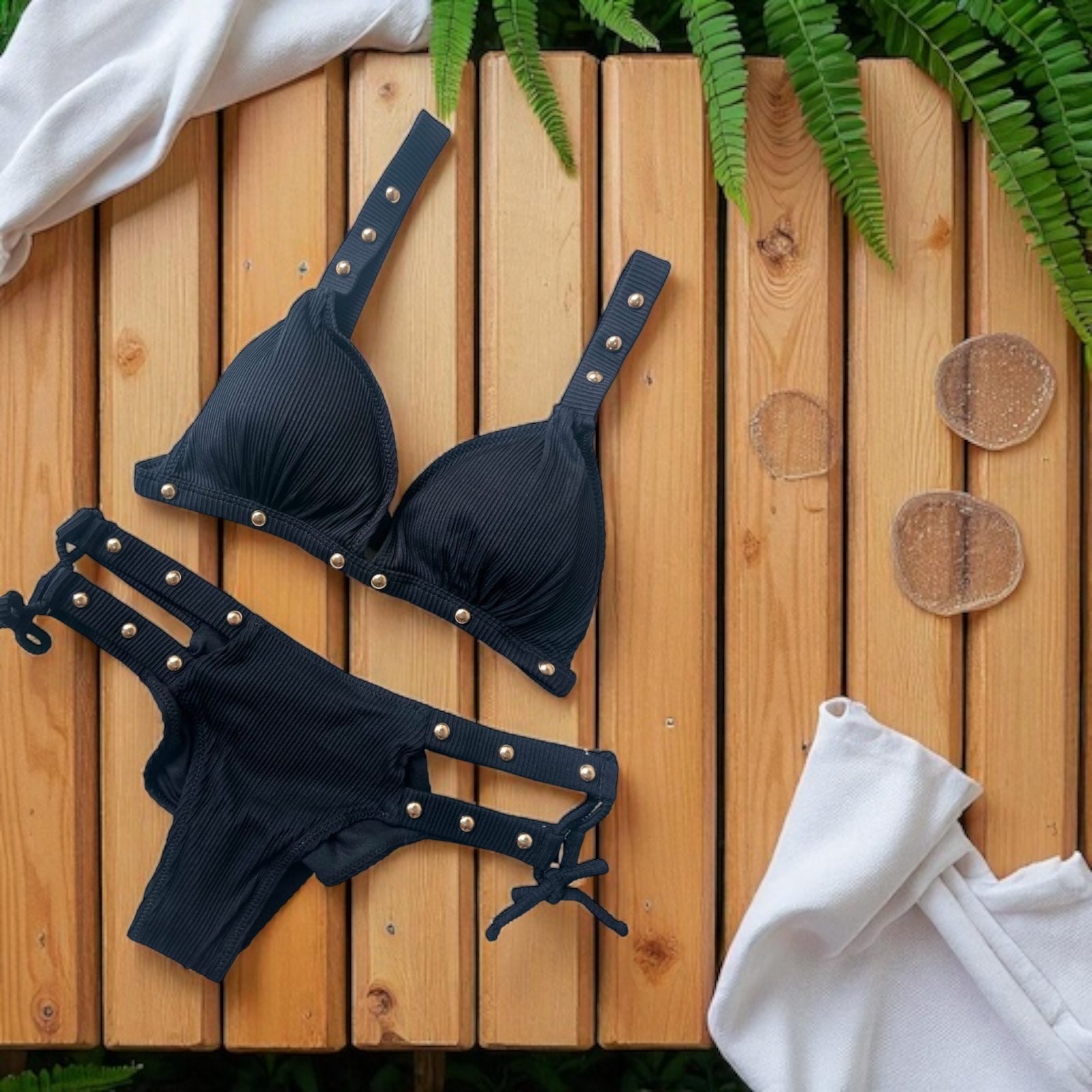 Bikini taches black Swimwear